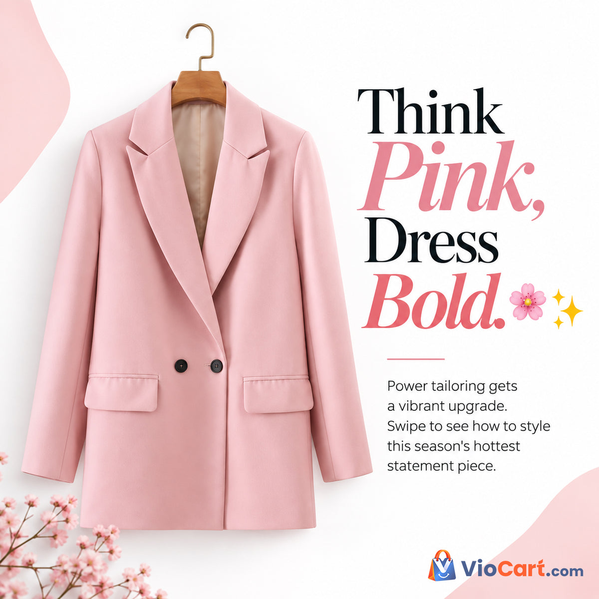 Loose-Fit Double-Breasted Blazer — product styling