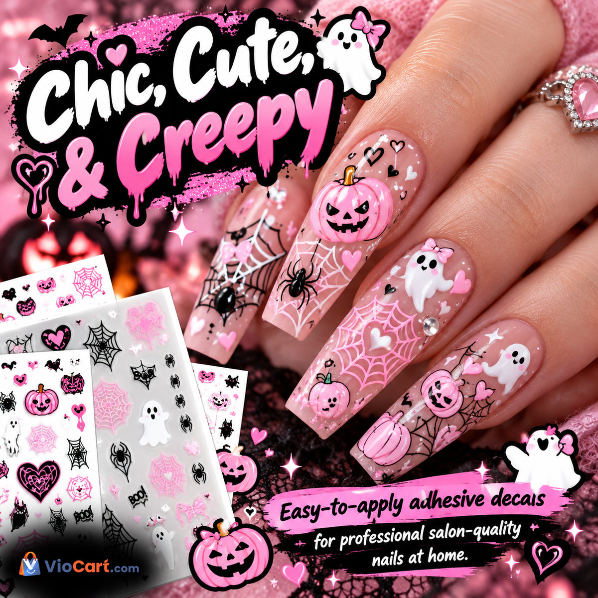 3D Halloween Nail Stickers – 6 Sheets — product features