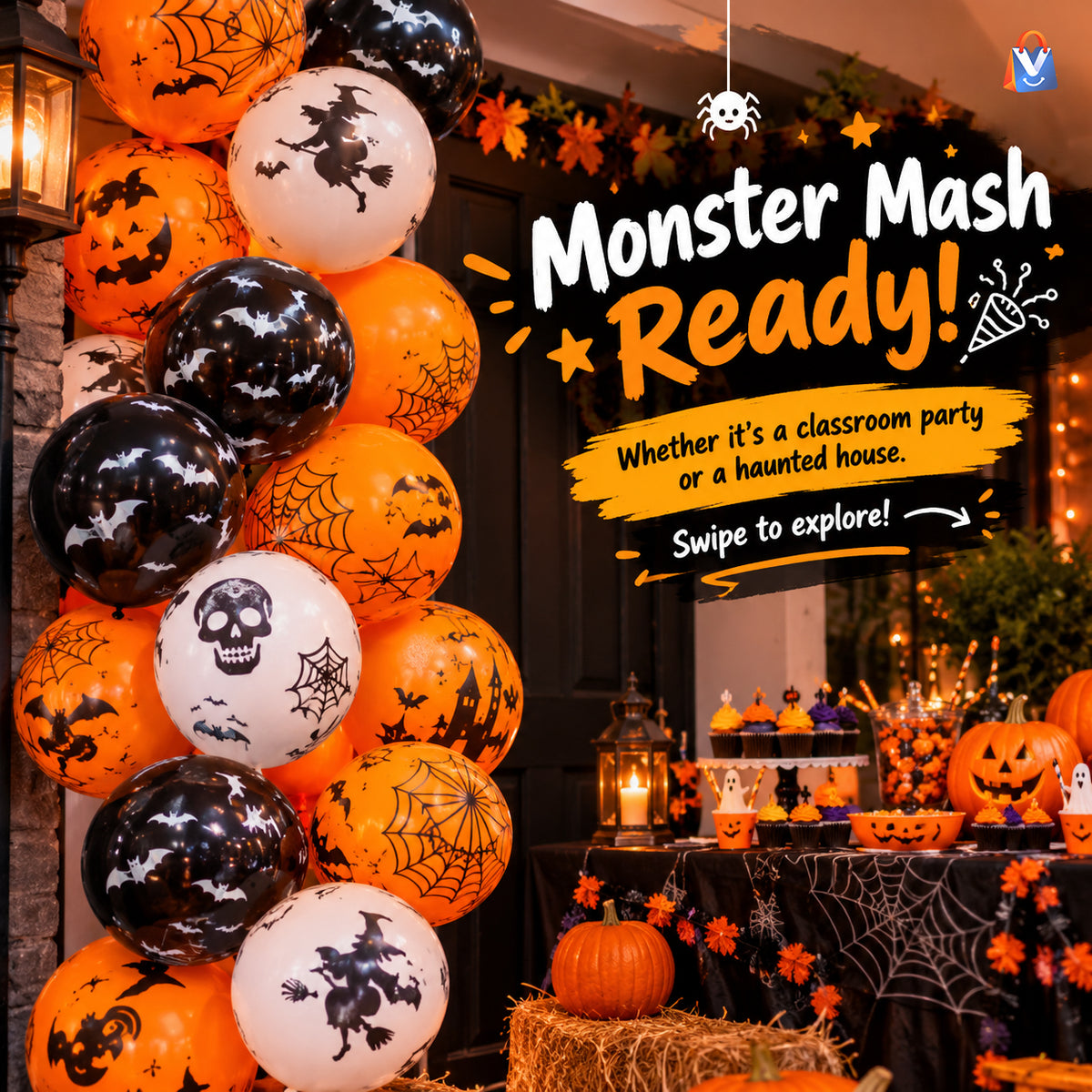 Halloween Skull Balloons – 100 Pack — product styling