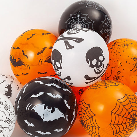 Halloween Skull Balloons – 100 Pack
