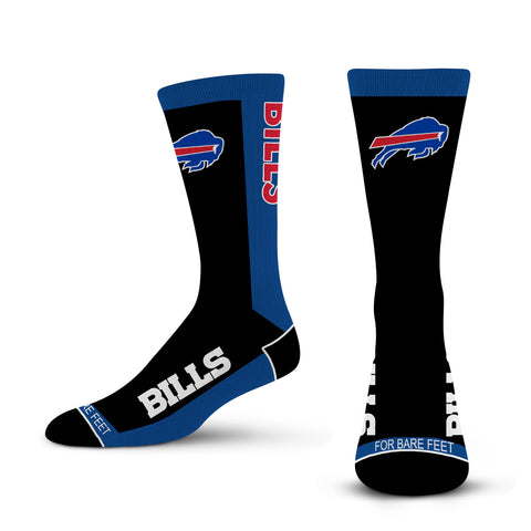 For Bare Feet Buffalo Bills Crew Socks – Adult Large