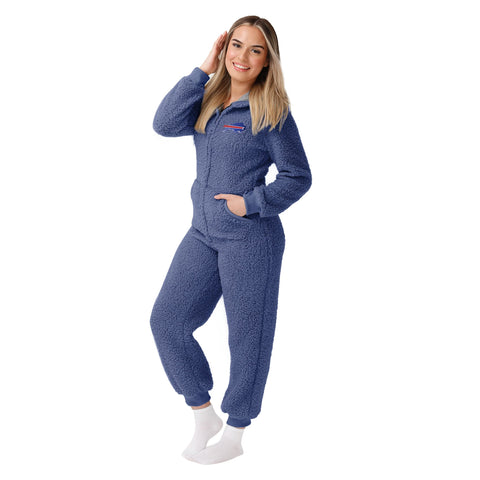 FOCO Buffalo Bills Sherpa One-Piece Pajamas – Women's Large
