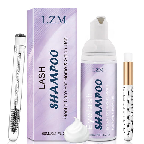 LZM Lash Shampoo Kit for Eyelash Extensions – 60 ml