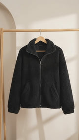 Women's teddy fleece jacket video