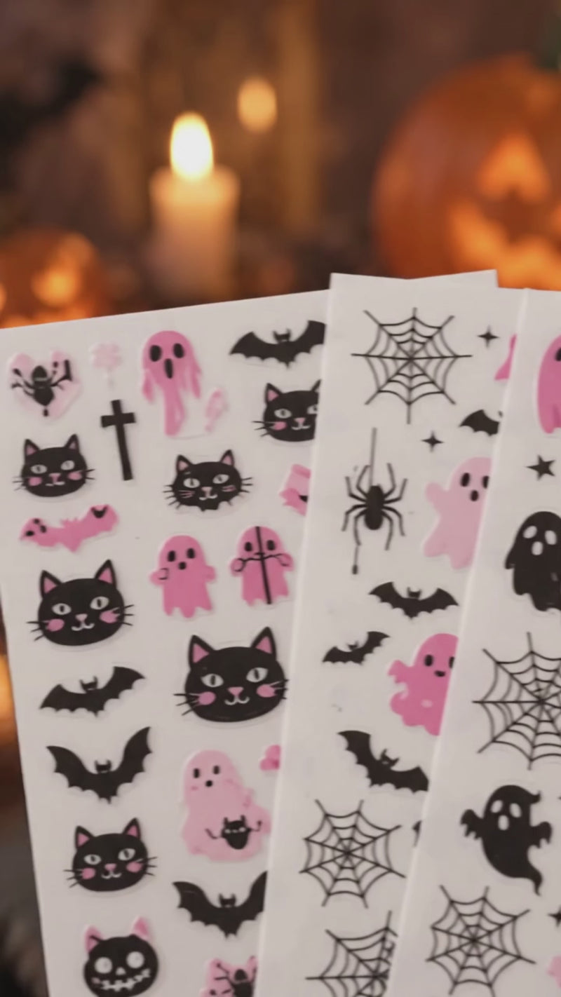 3D Halloween Nail Stickers – 6 Sheets — video