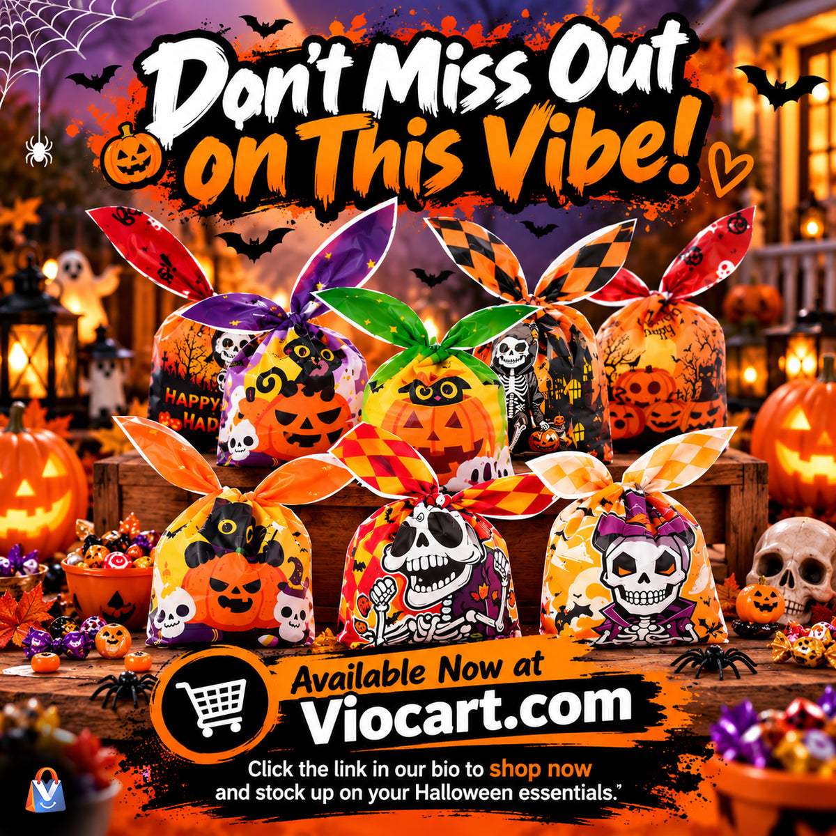 Halloween Trick-or-Treat Candy Bags – 150 Pack — product details