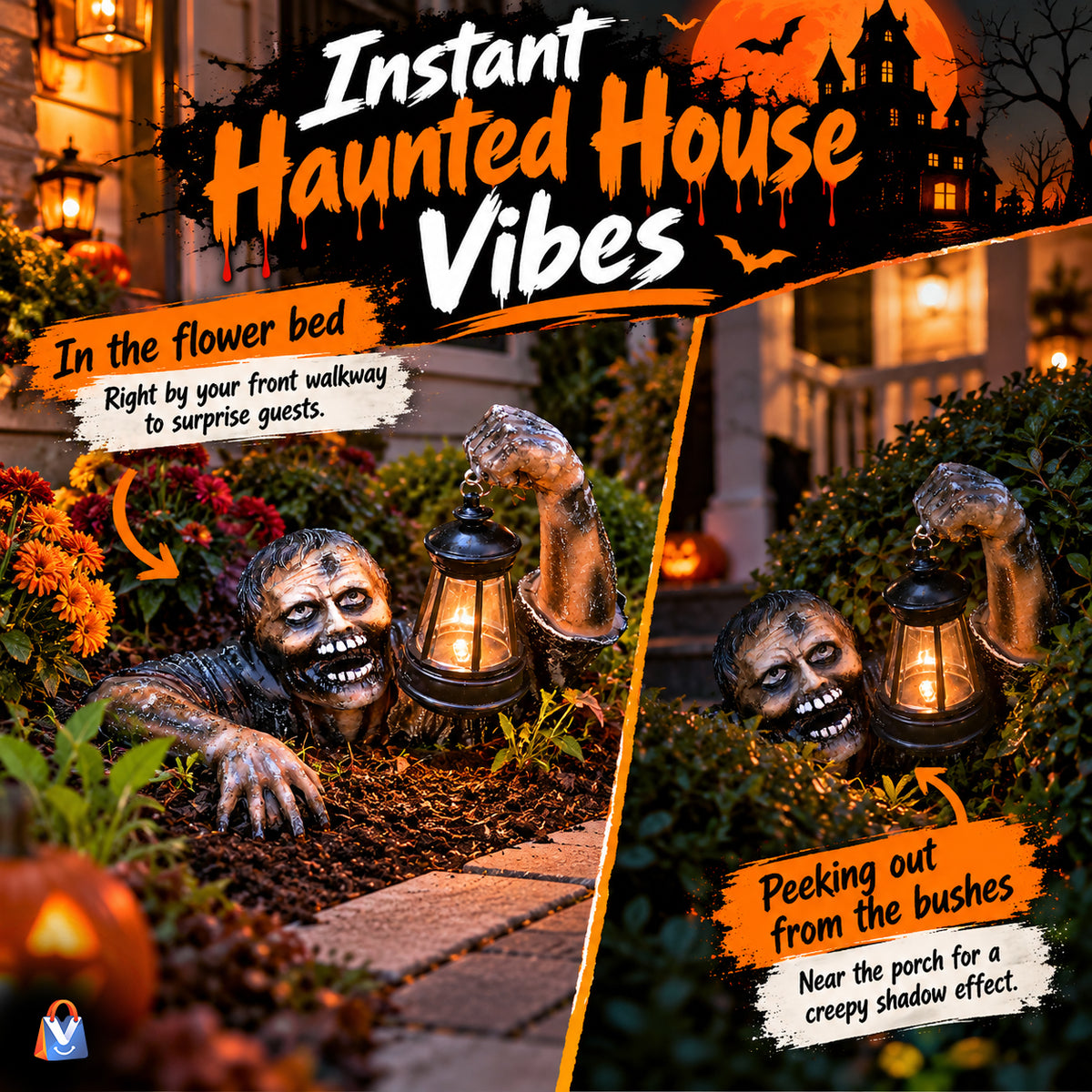 Zombie Halloween Lantern — product features