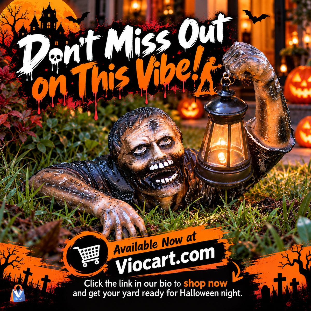 Zombie Halloween Lantern — product details
