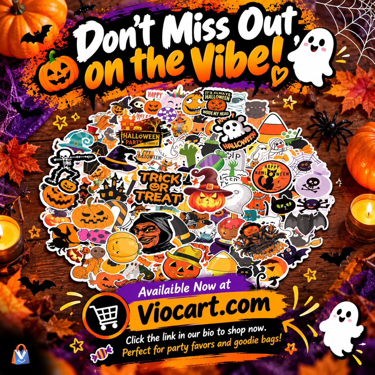 Winthrop Halloween Vinyl Stickers – 100 Pack — product details