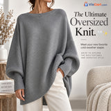 Women's Relaxed-Fit Knit Pullover Sweater — product styling