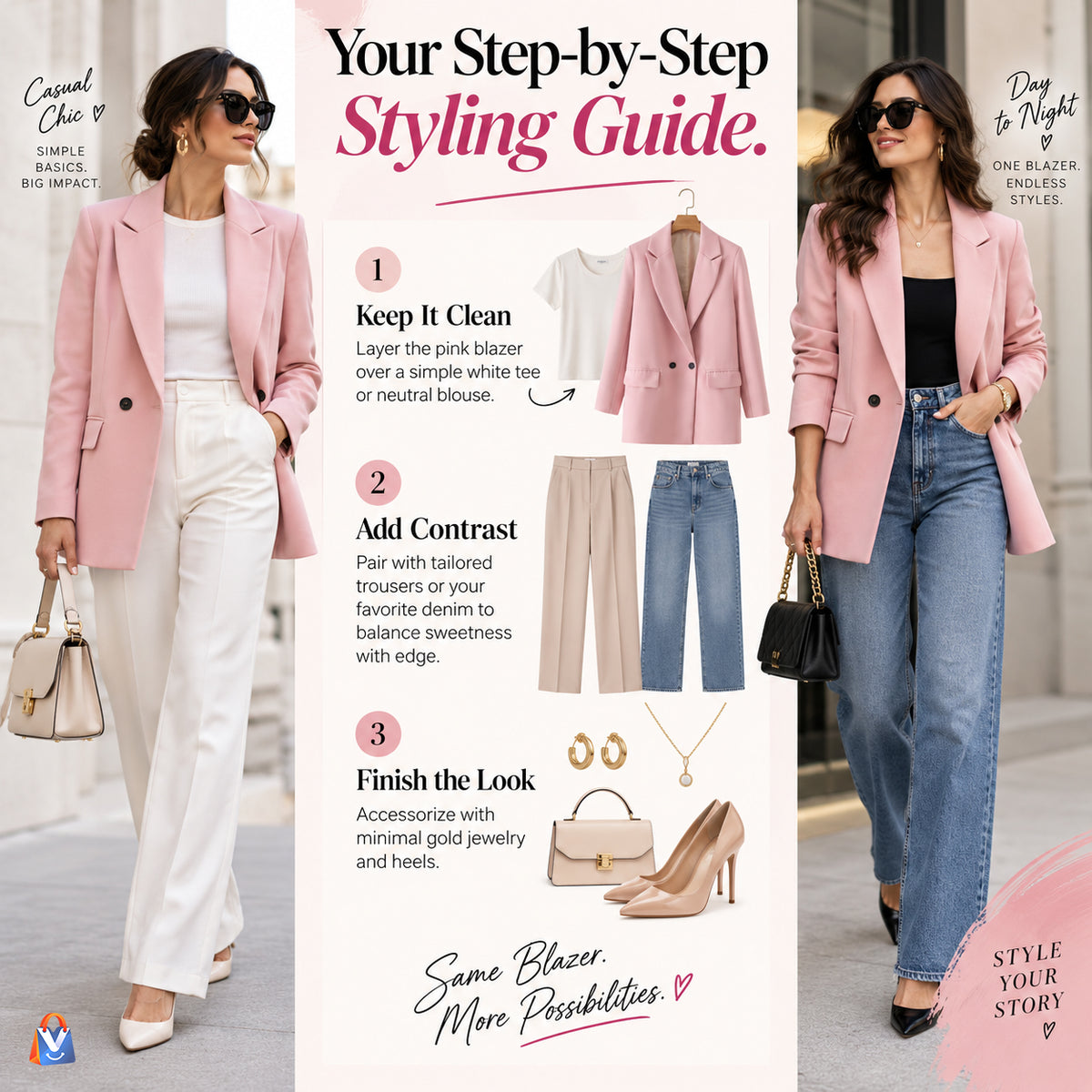 Loose-Fit Double-Breasted Blazer — product details