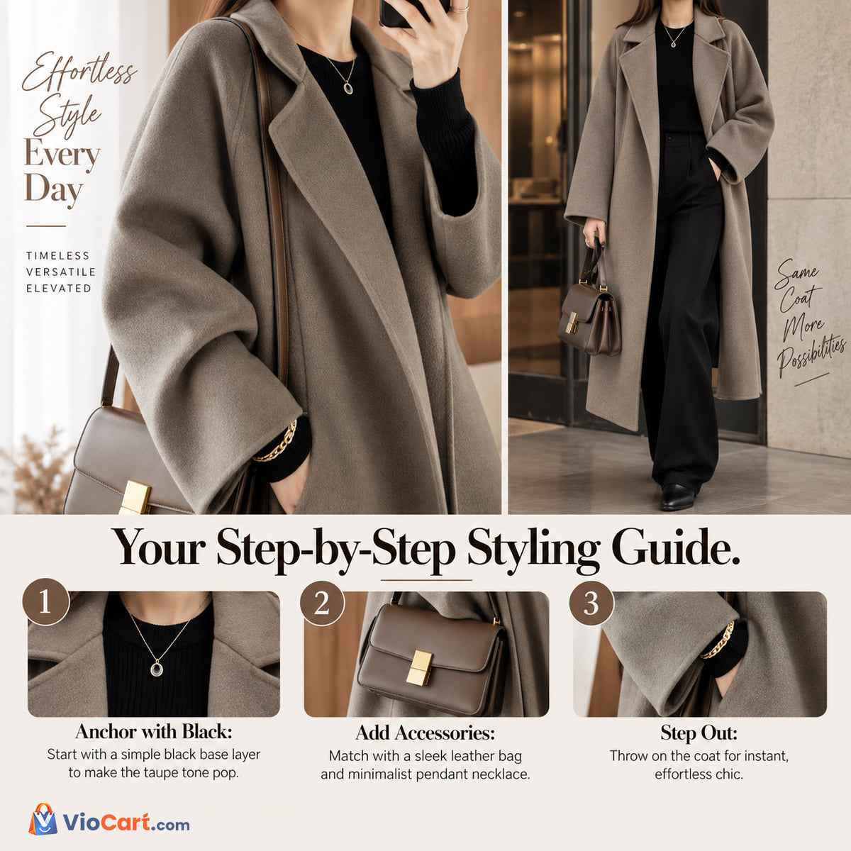 Women's Reversible Long Cashmere Coat — product details
