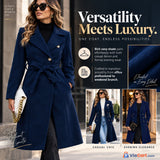 Women's Belted Mid-Length Fall Coat — product details
