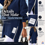 Zip Neck Sweatshirt Dress — product features