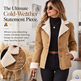 Warm Fur Lapel Jacket — product styling