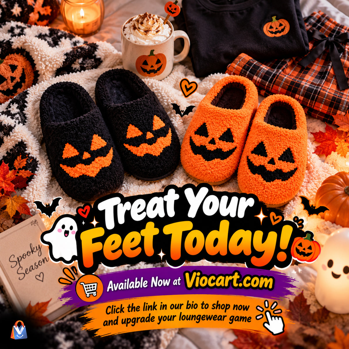 Cozy Halloween Indoor Slippers — product details
