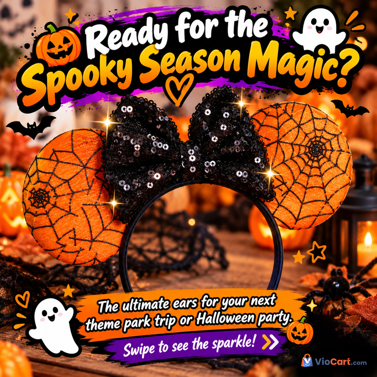 Halloween Mouse Ears Costume Headband — product styling