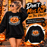 Women's Oversized Pumpkin Halloween Sweatshirt — product details