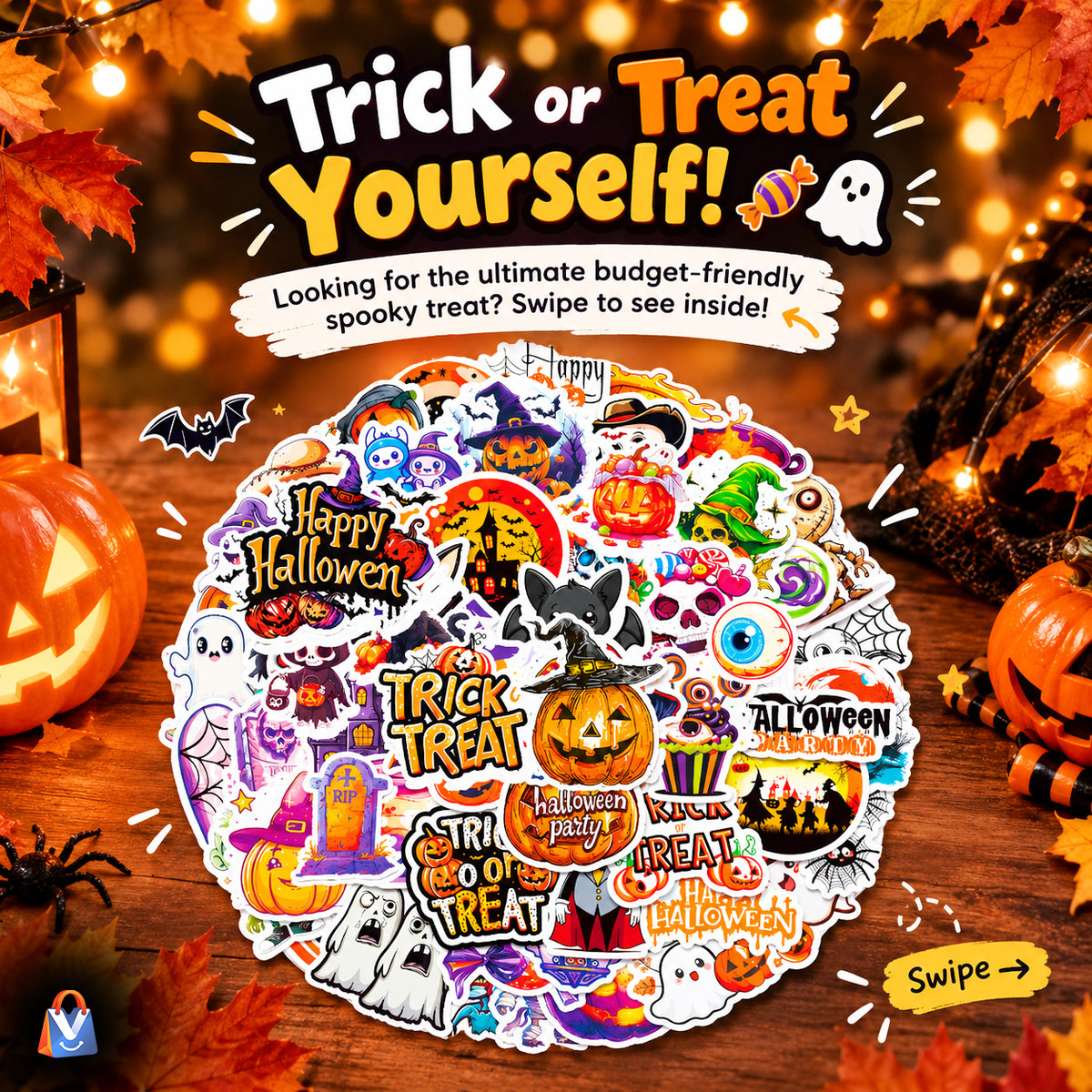 Halloween Vinyl Sticker Pack – 100 Pieces — product styling