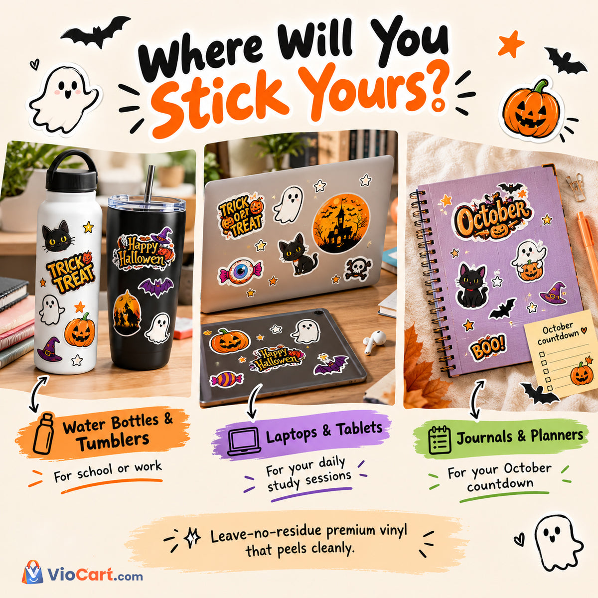 Halloween Vinyl Sticker Pack – 100 Pieces — product features