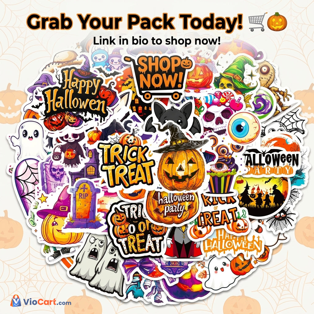 Halloween Vinyl Sticker Pack – 100 Pieces — product details