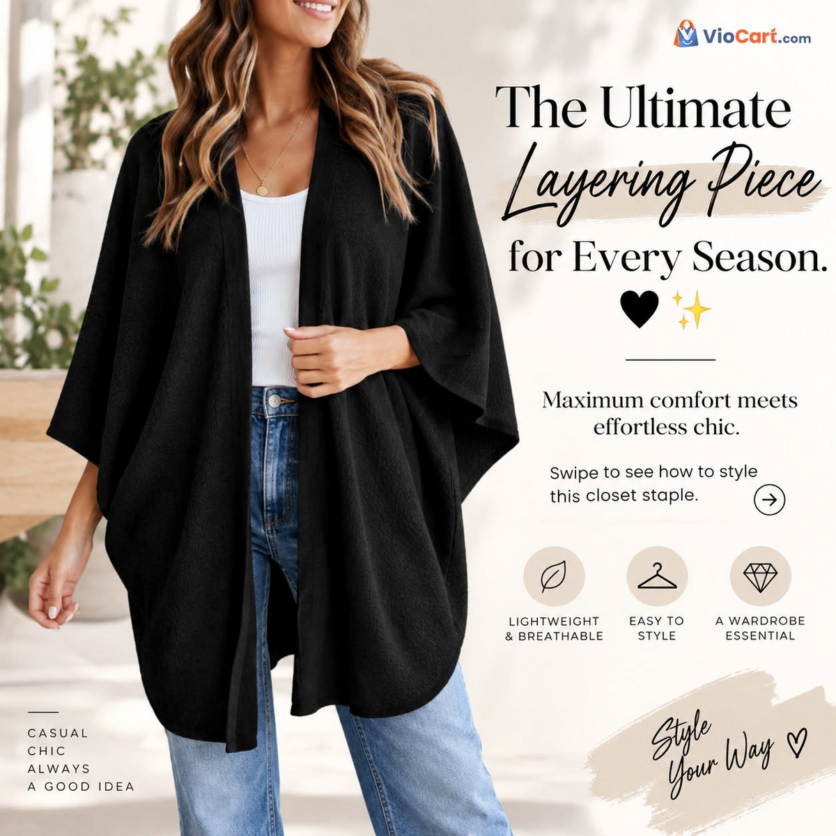 Black cardigan layering inspiration